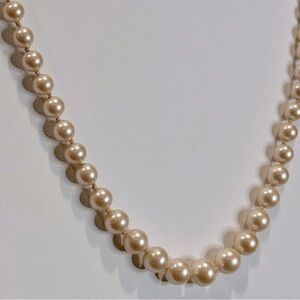 Monet Vintage Cream Faux Graduated Pearl Necklace